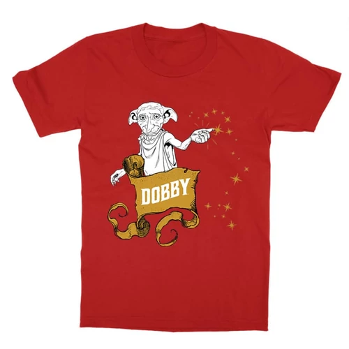 Piros Harry Potter gyerek rövid ujjú póló - Dobby