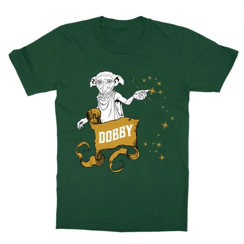 Sötétzöld Harry Potter gyerek rövid ujjú póló - Dobby