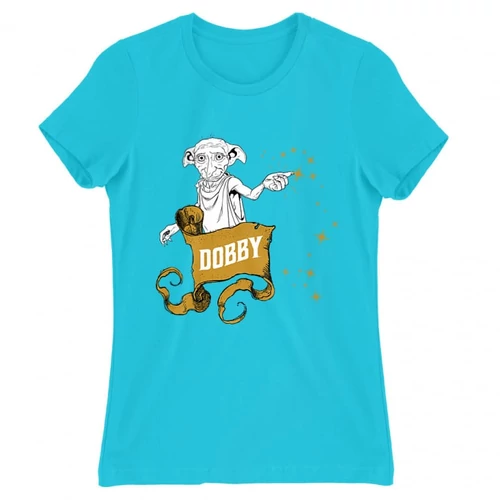 Atollkék Harry Potter női rövid ujjú póló - Dobby