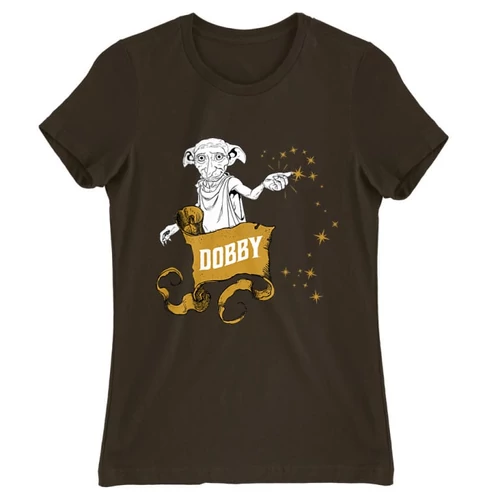 Barna Harry Potter női rövid ujjú póló - Dobby