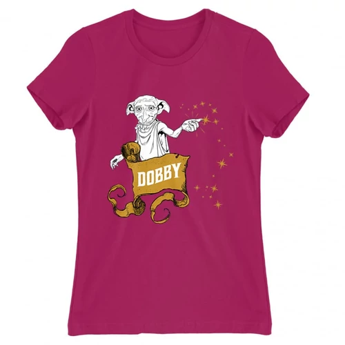 Pink Harry Potter női rövid ujjú póló - Dobby