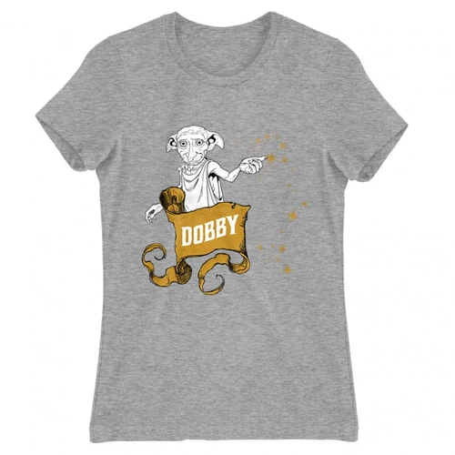 Sportszürke Harry Potter női rövid ujjú póló - Dobby