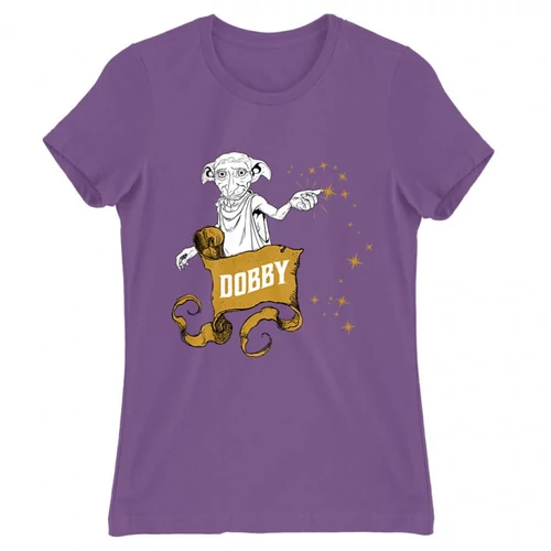Világoslila Harry Potter női rövid ujjú póló - Dobby