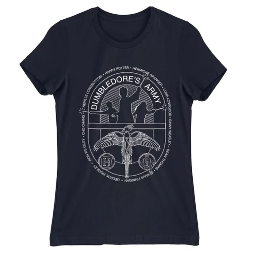 Sötétkék Harry Potter női rövid ujjú póló - Dumbledore' s Army
