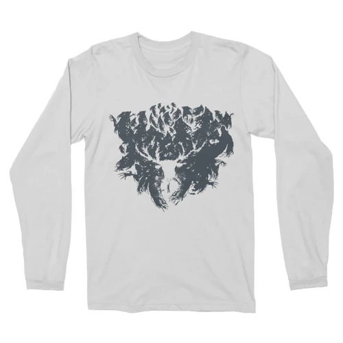 Fehér Harry Potter férfi hosszú ujjú póló - Expecto Patronum Silhouette