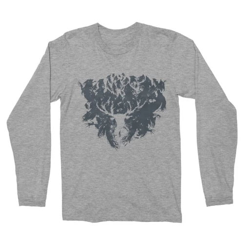 Sportszürke Harry Potter férfi hosszú ujjú póló - Expecto Patronum Silhouette