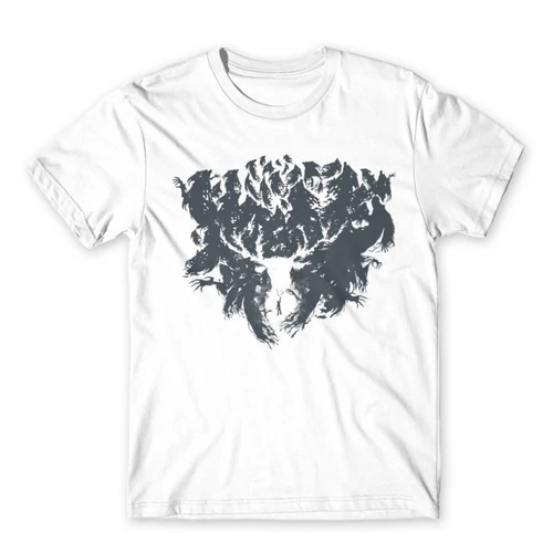 Fehér Harry Potter férfi rövid ujjú póló - Expecto Patronum Silhouette
