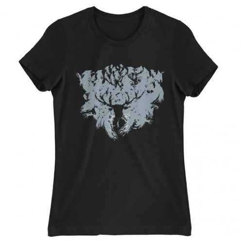 Fekete Harry Potter női rövid ujjú póló - Expecto Patronum silhouette