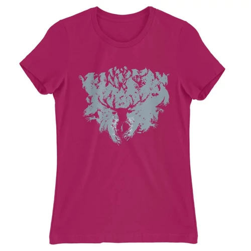 Pink Harry Potter női rövid ujjú póló - Expecto Patronum silhouette