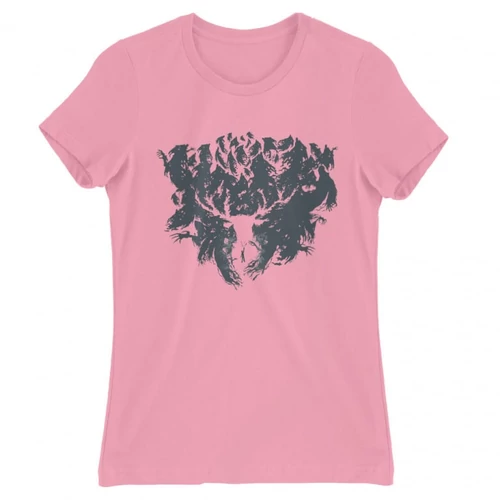 Világos rózsaszín Harry Potter női rövid ujjú póló - Expecto Patronum silhouette