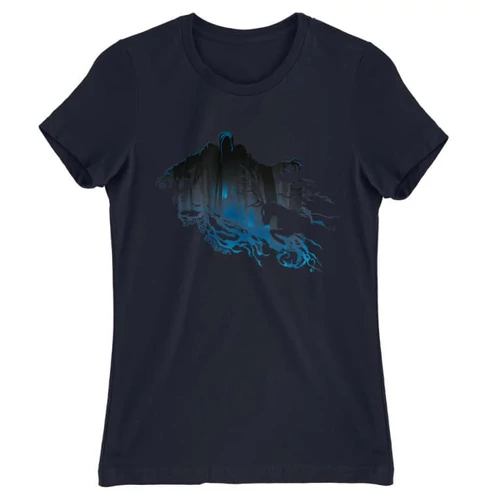 Sötétkék Harry Potter női rövid ujjú póló - Expecto Patronum 