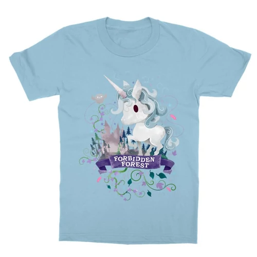 Világoskék Harry Potter gyerek rövid ujjú póló - Forbidden Forest Watercolor