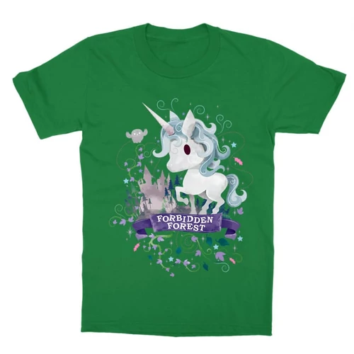 Zöld Harry Potter gyerek rövid ujjú póló - Forbidden Forest Watercolor