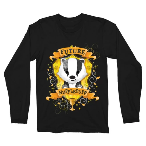 Fekete Harry Potter férfi hosszú ujjú póló - Future Hufflepuff
