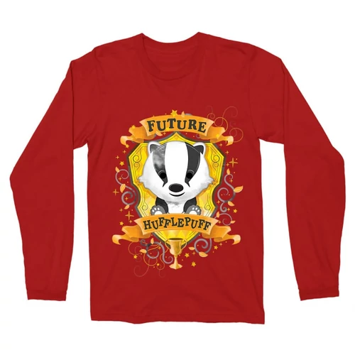 Piros Harry Potter férfi hosszú ujjú póló - Future Hufflepuff