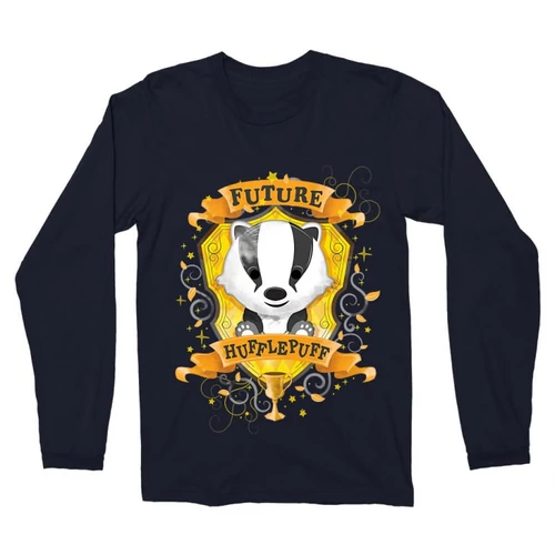 Sötétkék Harry Potter férfi hosszú ujjú póló - Future Hufflepuff