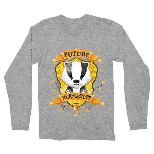 Sportszürke Harry Potter férfi hosszú ujjú póló - Future Hufflepuff