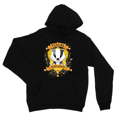 Fekete Harry Potter unisex kapucnis pulóver - Future Hufflepuff