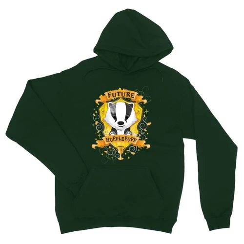 Sötétzöld Harry Potter unisex kapucnis pulóver - Future Hufflepuff