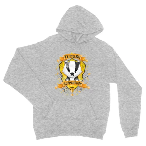 Sportszürke Harry Potter unisex kapucnis pulóver - Future Hufflepuff