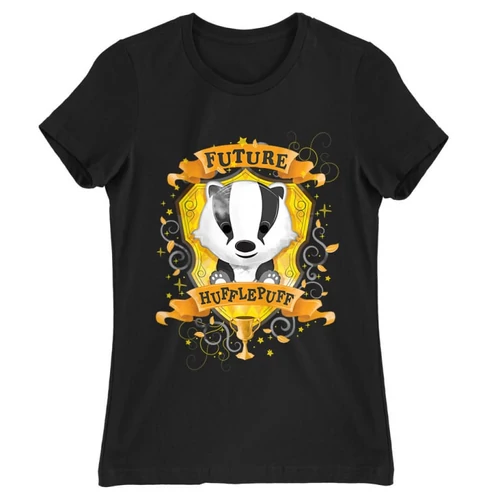 Fekete Harry Potter női rövid ujjú póló - Future Hufflepuff