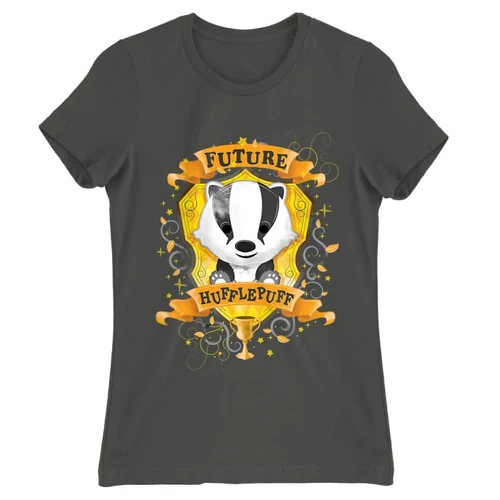 Sötétszürke Harry Potter női rövid ujjú póló - Future Hufflepuff