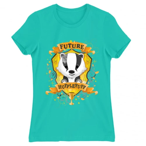 Türkiz Harry Potter női rövid ujjú póló - Future Hufflepuff