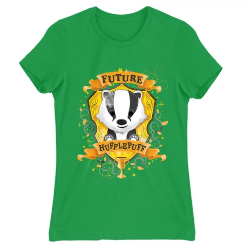 Zöld Harry Potter női rövid ujjú póló - Future Hufflepuff