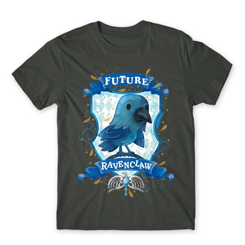 Sötétszürke Harry Potter férfi rövid ujjú póló - Future Ravenclaw