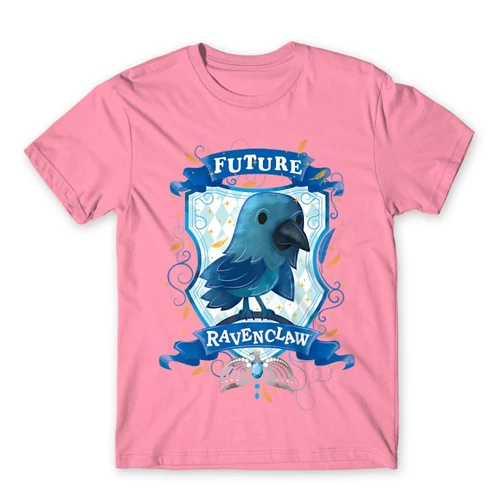 Világos rózsaszín Harry Potter férfi rövid ujjú póló - Future Ravenclaw