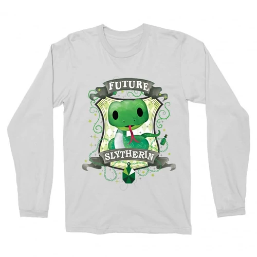 Fehér Harry Potter férfi hosszú ujjú póló - Future Slytherin 