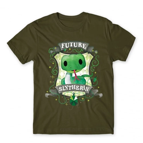 Khaki Harry Potter férfi rövid ujjú póló - Future Slytherin