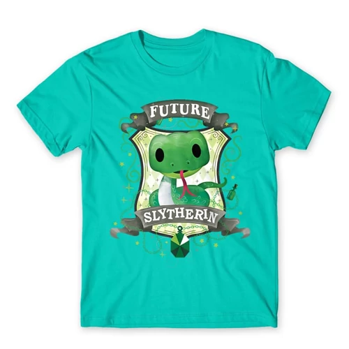 Türkiz Harry Potter férfi rövid ujjú póló - Future Slytherin