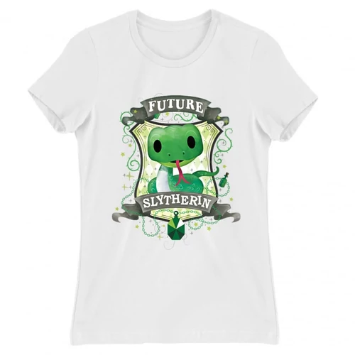 Fehér Harry Potter női rövid ujjú póló - Future Slytherin