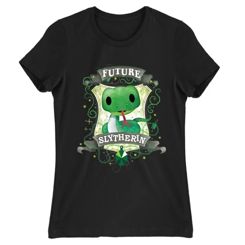 Fekete Harry Potter női rövid ujjú póló - Future Slytherin