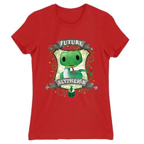 Piros Harry Potter női rövid ujjú póló - Future Slytherin