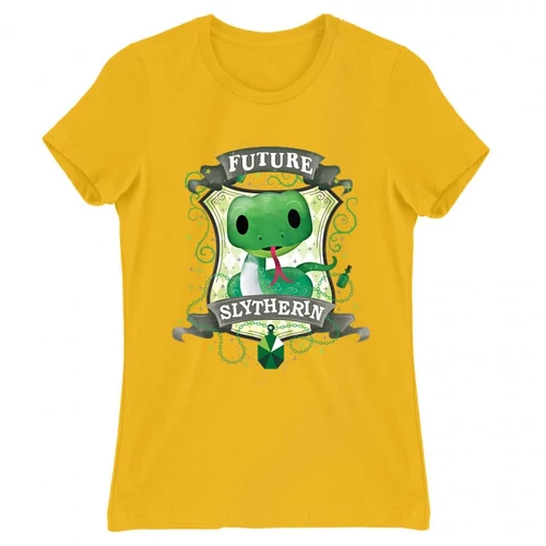 Sárga Harry Potter női rövid ujjú póló - Future Slytherin