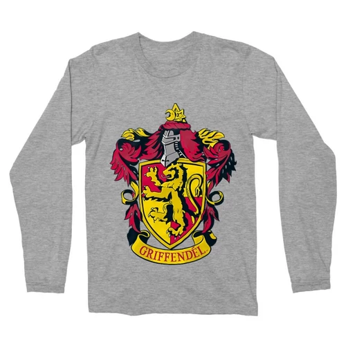 Sportszürke Harry Potter férfi hosszú ujjú póló - Griffendél logó