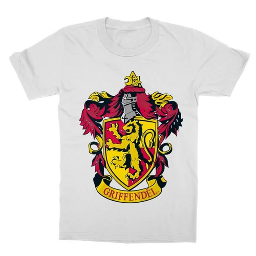 Fehér Harry Potter gyerek rövid ujjú póló - Griffendél logó