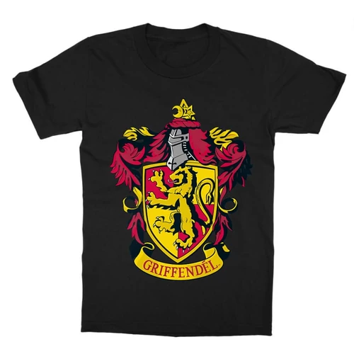 Fekete Harry Potter gyerek rövid ujjú póló - Griffendél logó