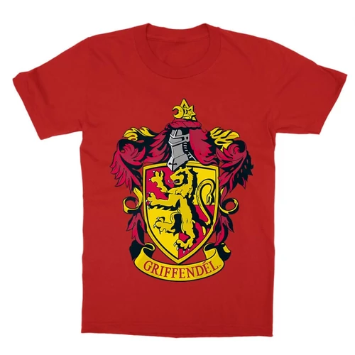Piros Harry Potter gyerek rövid ujjú póló - Griffendél logó