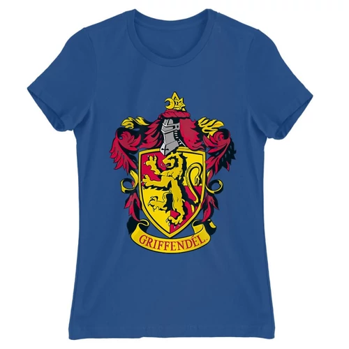 Királykék Harry Potter női rövid ujjú póló - Griffendél logó
