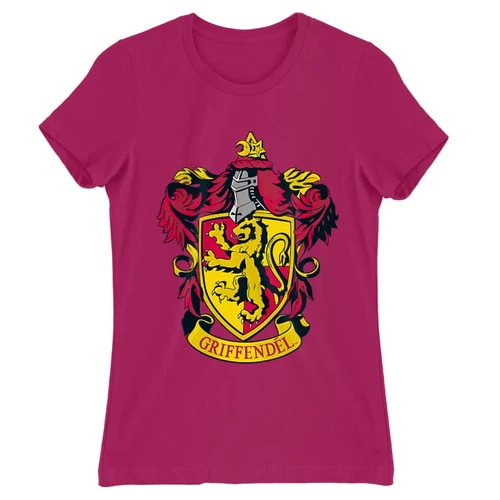 Pink Harry Potter női rövid ujjú póló - Griffendél logó