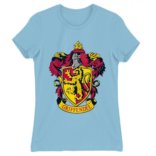 Világoskék Harry Potter női rövid ujjú póló - Griffendél logó