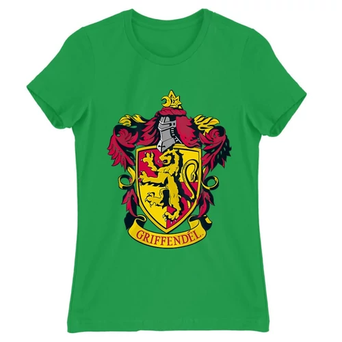 Zöld Harry Potter női rövid ujjú póló - Griffendél logó