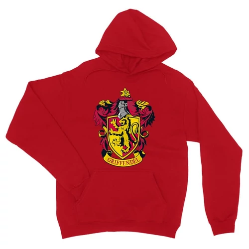 Piros Harry Potter unisex kapucnis pulóver - Griffendél logó