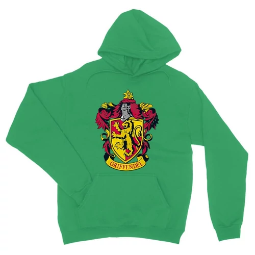 Zöld Harry Potter unisex kapucnis pulóver - Griffendél logó