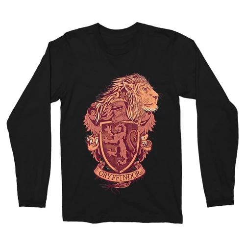 Fekete Harry Potter férfi hosszú ujjú póló - Gryffindor