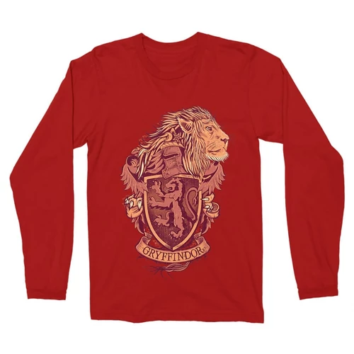 Piros Harry Potter férfi hosszú ujjú póló - Gryffindor