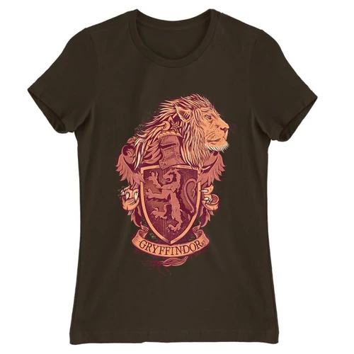 Barna Harry Potter női rövid ujjú póló - Gryffindor